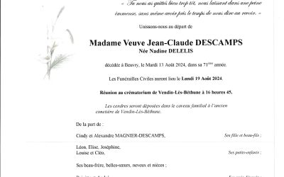 Madame Nadine Descamps née Delelis