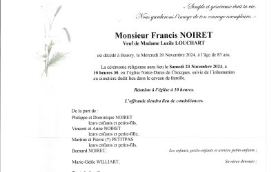 Monsieur Francis NOIRET