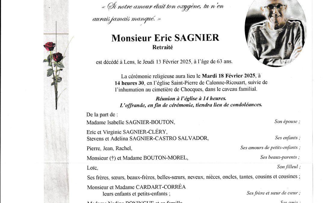 Monsieur Eric SAGNIER