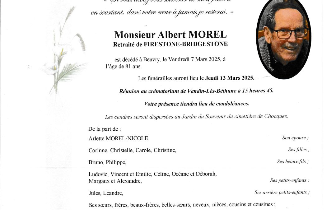 Monsieur Albert MOREL