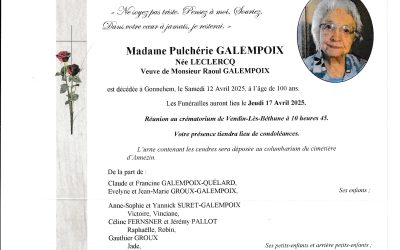 Madame Pulchérie GALEMPOIX née LECLERCQ