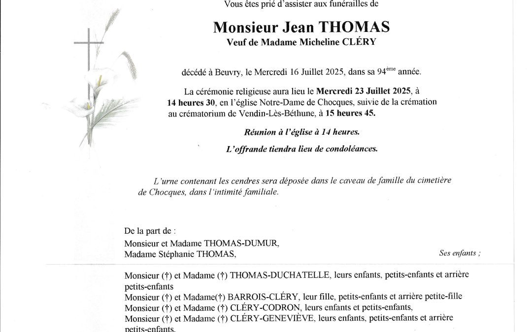 Monsieur Jean THOMAS