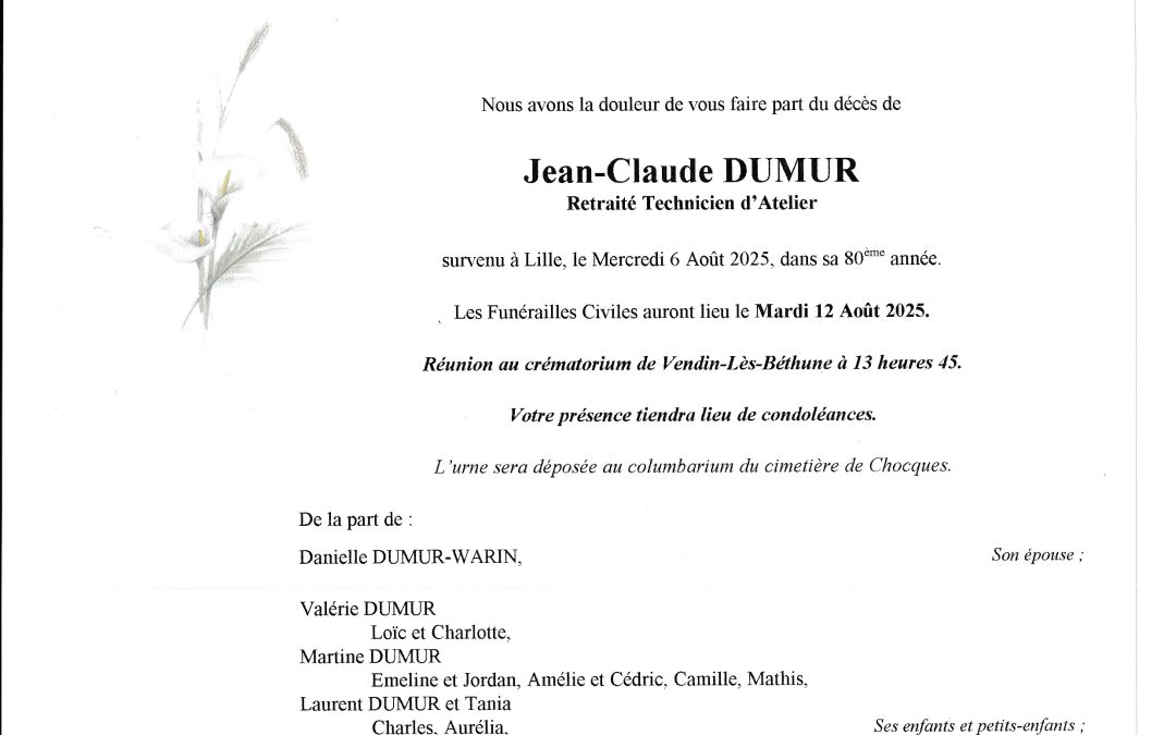 Jean – Claude DUMUR