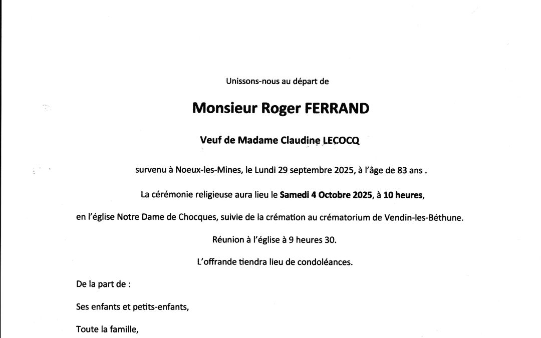 Monsieur Roger FERRAND