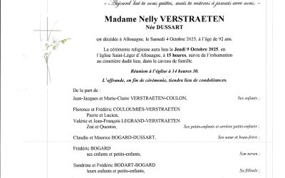 Madame Nelly VERSTRAETEN née DUSSART