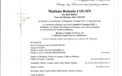 Madame Rolande COUSIN née BOURDON