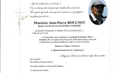 Monsieur Jean-Pierre BOULNOT
