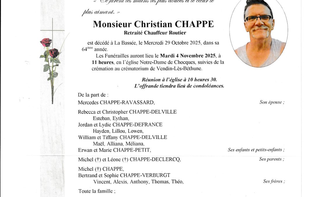 Monsieur Christian CHAPPE
