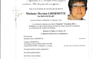 Madame Myriam LHERMITTE née BOUSSEMART