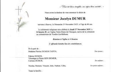 Monsieur Jocelyn DUMUR