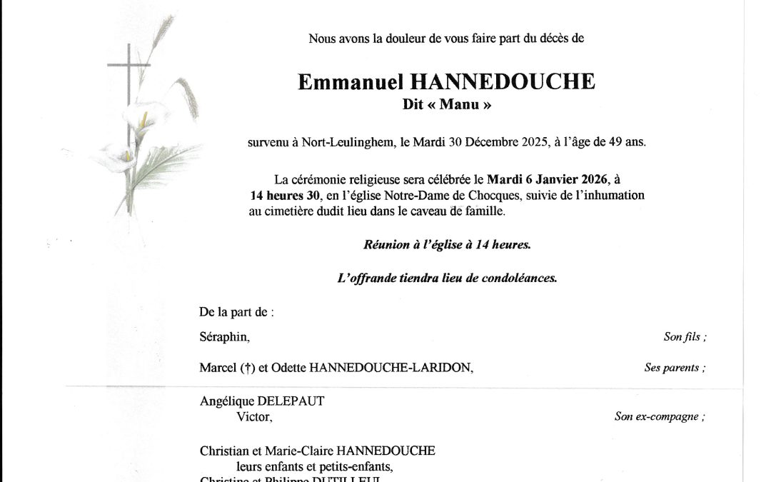 Emmanuel HANNEDOUCHE