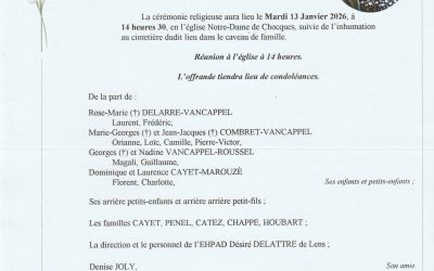 Madame Paulette CAYET née PENEL