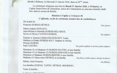 Monsieur Gérard DUBOIS