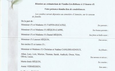 Madame Arlette HEQUIN née TAFFIN