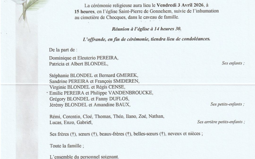 Madame Andrée TAFFIN née LECOMTE