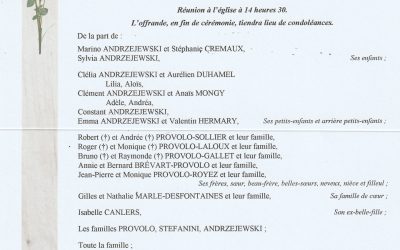Madame Viviane PROVOLO épouse ANDRZEJEWSKI