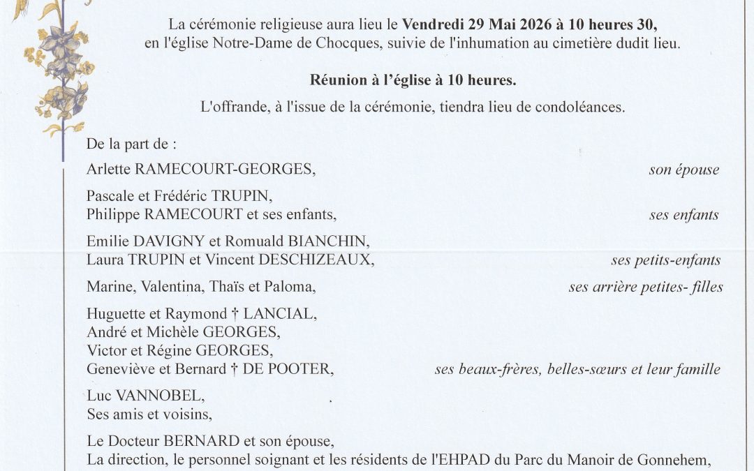 Monsieur Max RAMECOURT