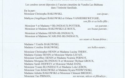 Madame Véronique BAKOWSKI née BLONDIAUX