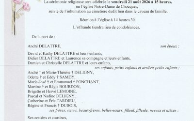 Madame Raymonde DELATTRE née DELIGNY