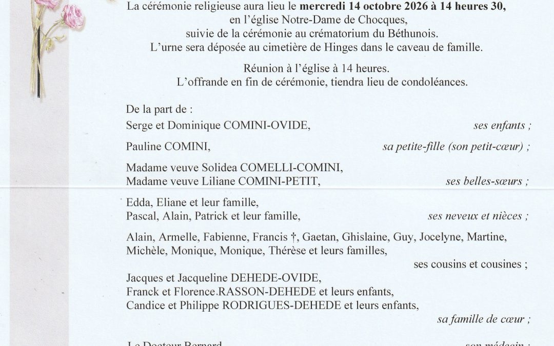 Madame Léone COMINI née TRINEL